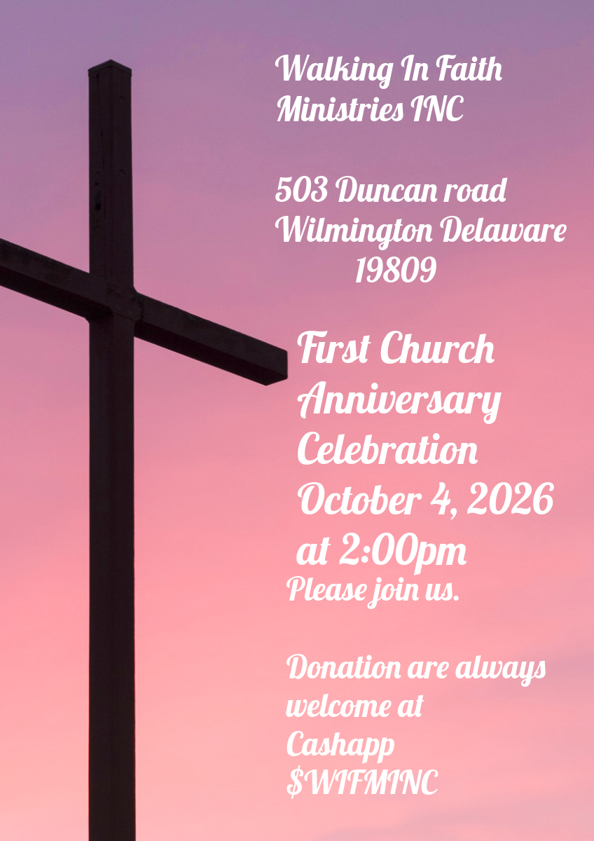 Flyer for the First Church Anniversary Celebration